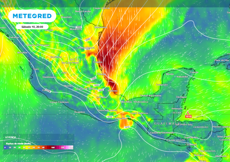 Entre s&aacute;bado y domingo: lluvia torrencial y fuerte evento "Norte", debido a frente fr&iacute;o y su potente masa de aire polar