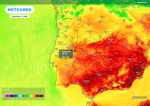 ​​Descida at&eacute; 6 &ordm;C: as temperaturas v&atilde;o descer significativamente nestas tr&ecirc;s cidades entre segunda e ter&ccedil;a-feira