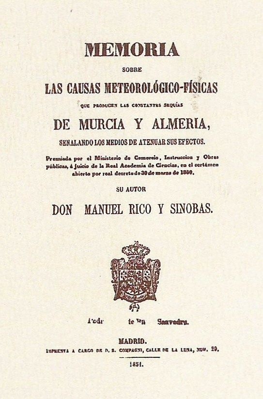 Entrevista Del Mes: Armando Alberola Romá Portada de una de las obras de Manuel Rico Sinobas, personaje pionero en España en la reconstrucción climática.