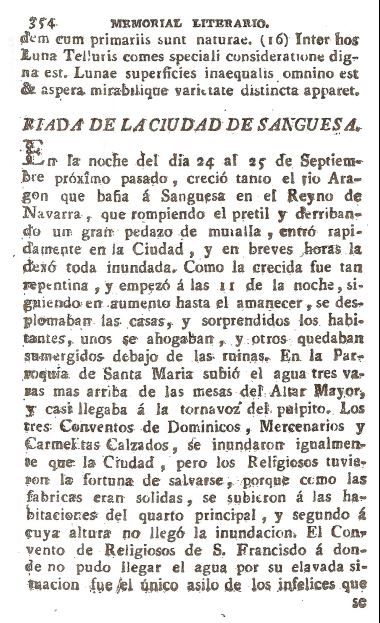 Entrevista Del Mes: Armando Alberola Romá Crónica publicada en el “Memorial literario”, en la que se relata una riada histórica ocurrida en la localidad navarra de Sangüesa.
