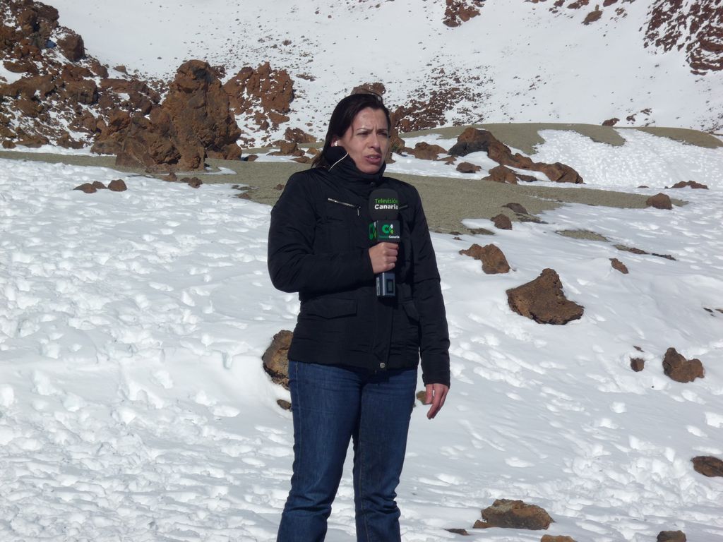 Directo de Victoria Palma desde las Cañadas del Teide tras una nevada