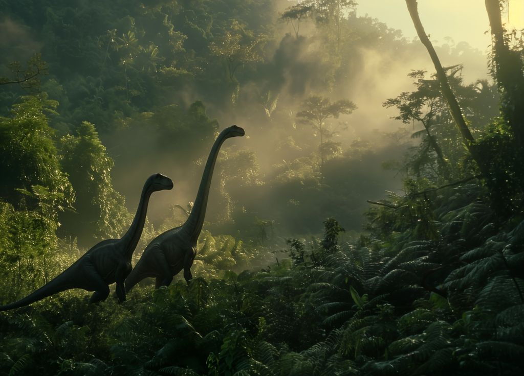 Des traces de sauropodes et de mégalosaure