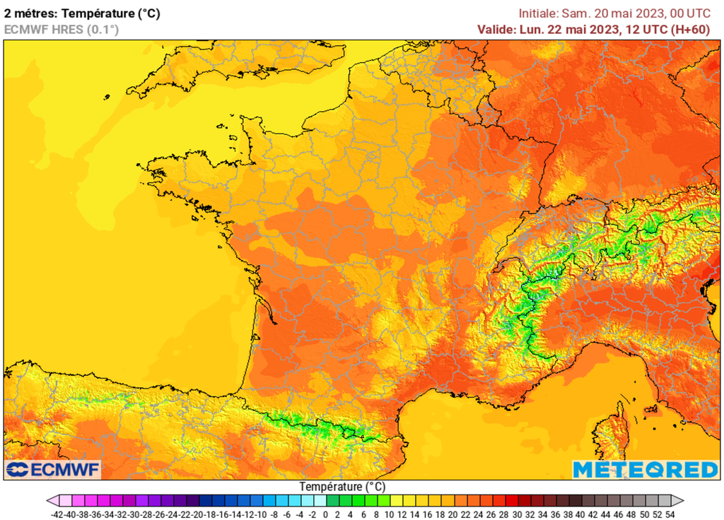 Une chaleur modérée sera aussi d'actualité lundi après-midi avant le passage des intempéries orageuses.