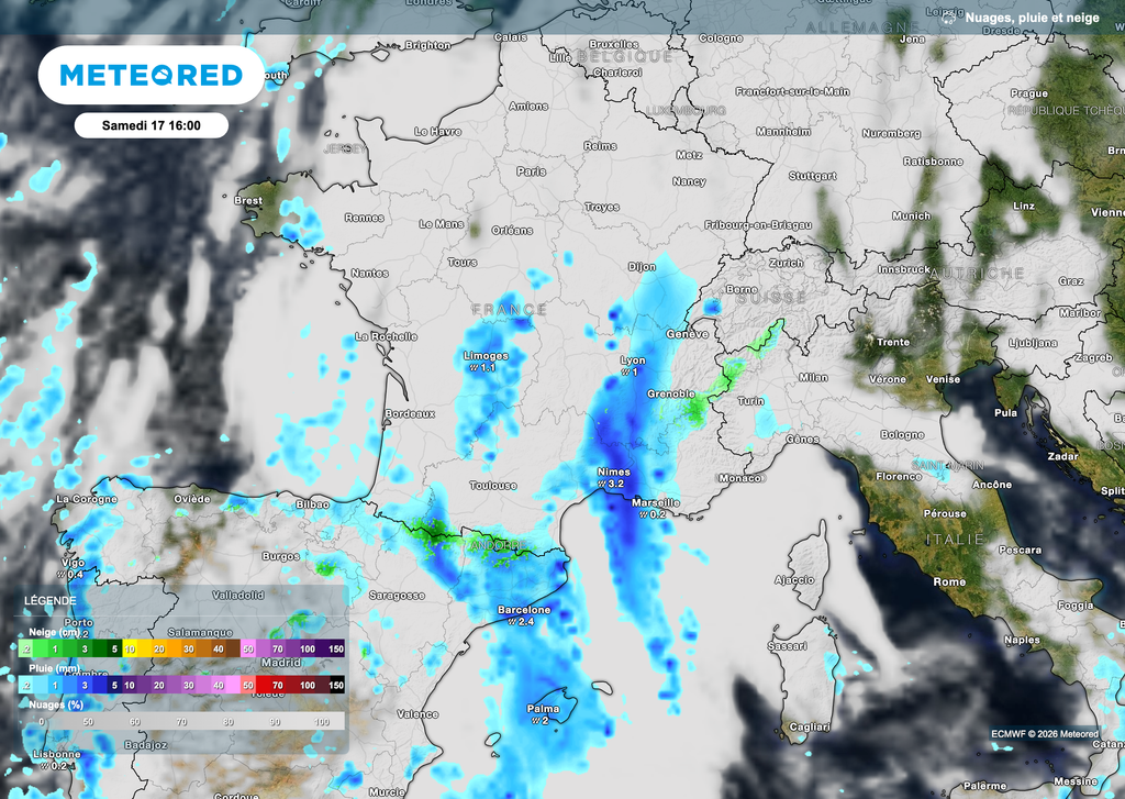 Un épisode pluvieux à surveiller dans le sud-est dès cette fin de semaine et ce week-end.