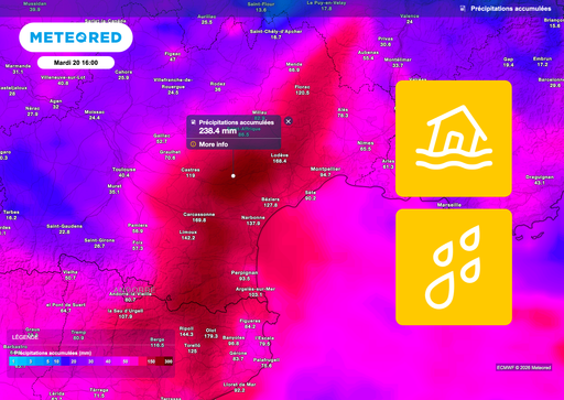 &Eacute;pisode c&eacute;venol et m&eacute;diterran&eacute;en en France : voici les pr&eacute;visions m&eacute;t&eacute;o jusqu'&agrave; mardi !