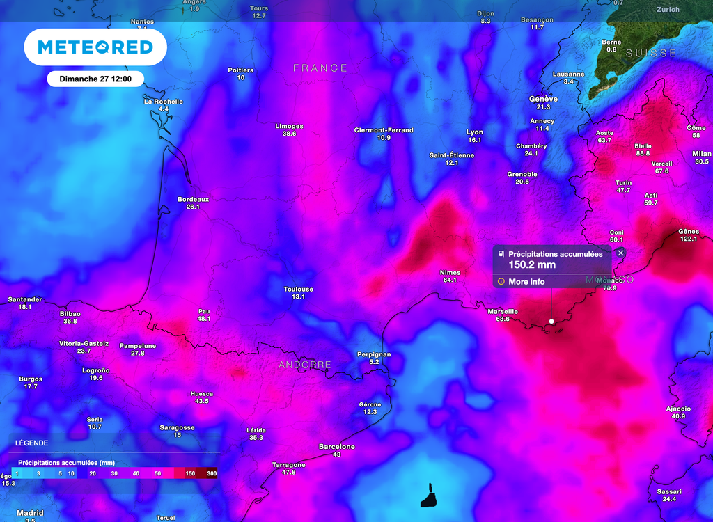Les accumulations pourront se montrer conséquentes, suffisantes pour engendrer un risque d'inondations, d'autant plus sur des sols saturés en eau. Les accumulations pourront se montrer conséquentes, suffisantes pour engendrer un risque d'inondations, d'autant plus sur des sols saturés en eau.