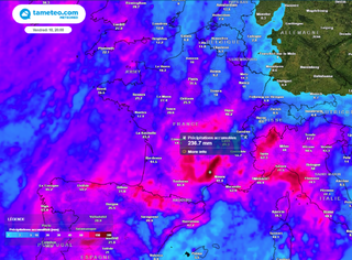 Épisode d'intempéries en France : jusqu'à 300 mm de pluie attendus en 48 heures ! Vers des inondations majeures ? 