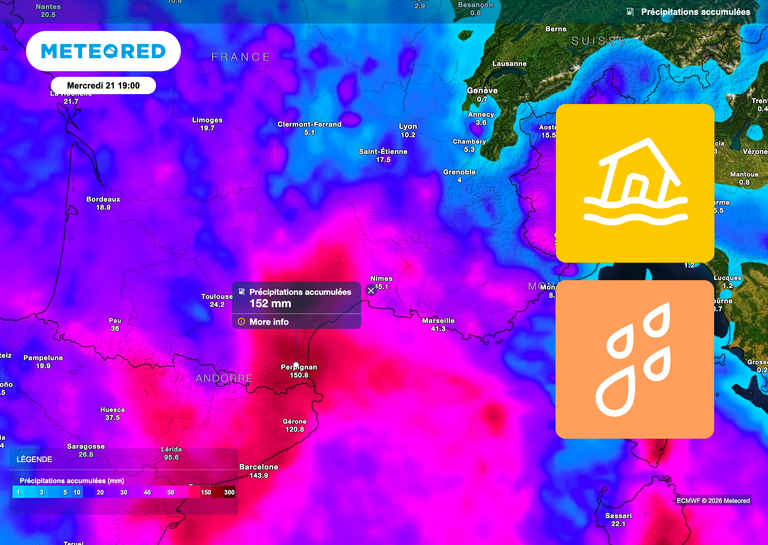 &Eacute;pisode de pluie durable dans le sud : voici les informations m&eacute;t&eacute;o compl&egrave;tes