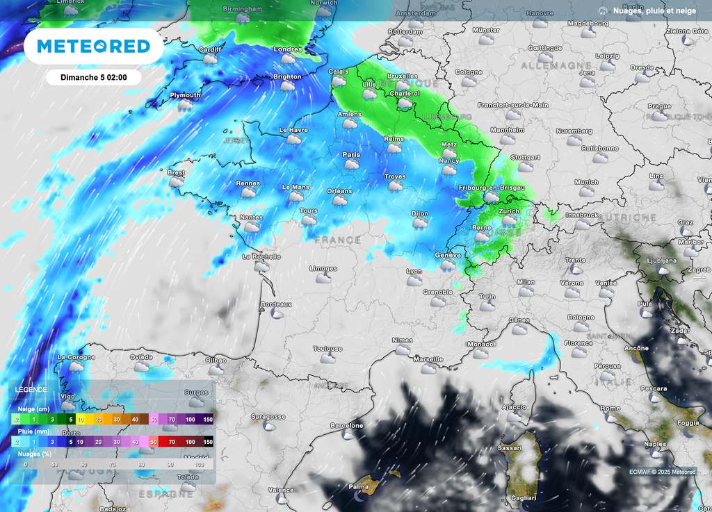 D'ici le milieu de nuit, ces intempéries hivernales seront présentes le long des frontières du nord-est.