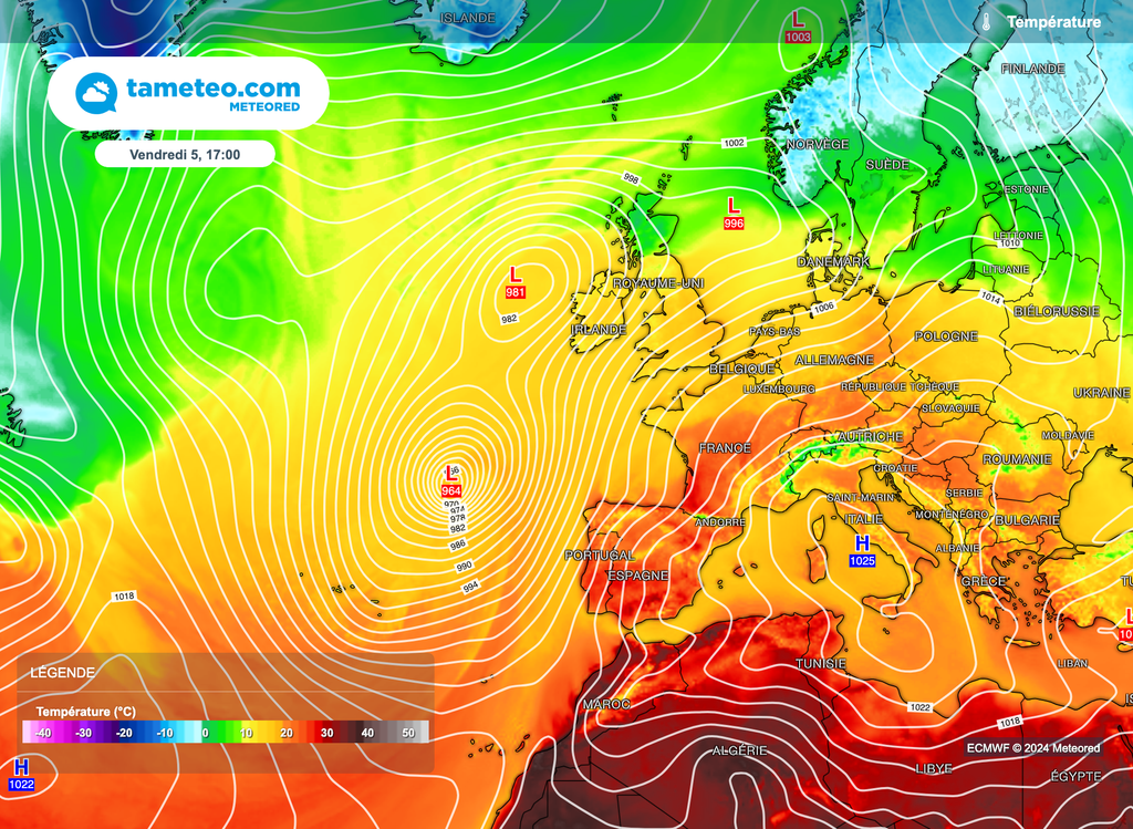 Pulsion d'air chaud en provenance d'Afrique du Nord.