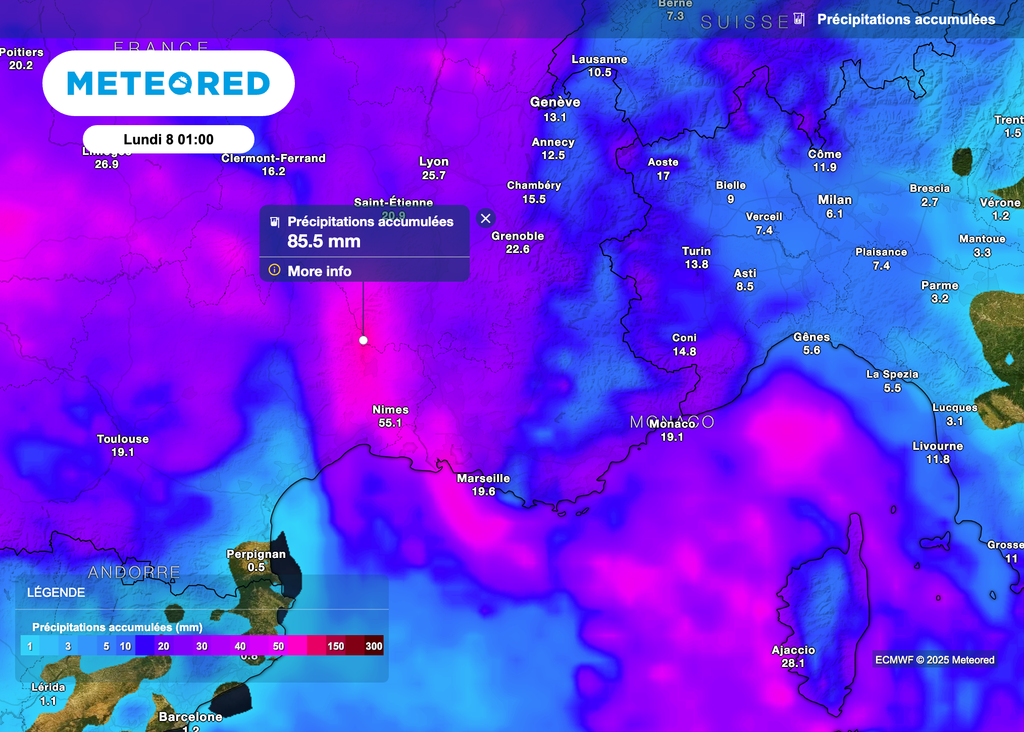 Des pluies parfois soutenues attendues au cours des prochaines heures.