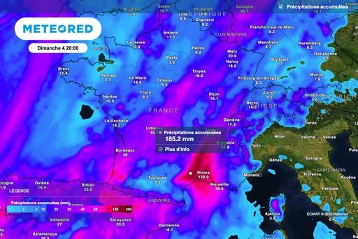 &Eacute;pisode m&eacute;diterran&eacute;en : orages violents et 300 litres d&rsquo;eau par m&sup2;. M&eacute;t&eacute;o-France place 3 d&eacute;partements en alerte orange