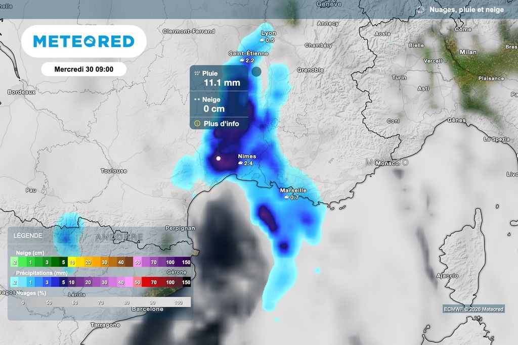 Les fortes pluies se renforcent la nuit prochaine sur les Cévennes ! Les fortes pluies se renforcent la nuit prochaine sur les Cévennes !