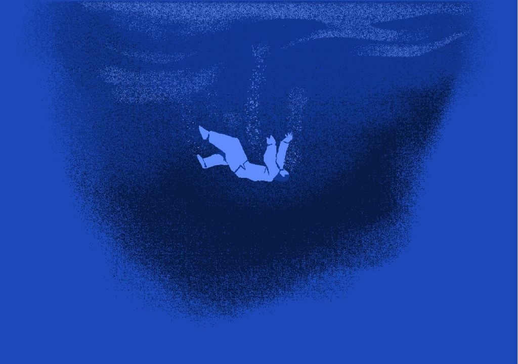ilustração para representar estados de depressão e ansiedade ilustração para representar estados de depressão e ansiedade