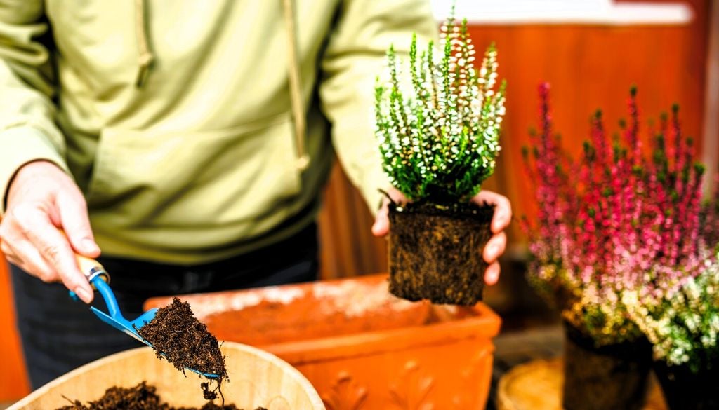 Utilizzare un terriccio acido per il trapianto in un vaso più grande