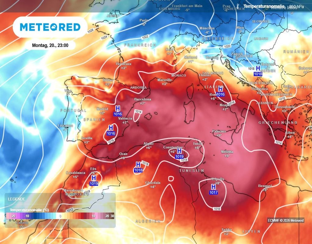 hitzewelle, heatdome, mittelmeer Ein neuer Heatdome deutet sich an - er startet über dem Mittelmeeraum und könnte bald auch Deutschland erreicht.