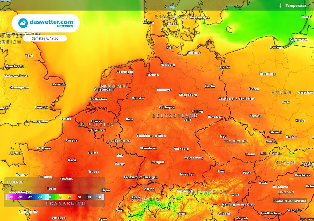wärme, samstag, deutschland
