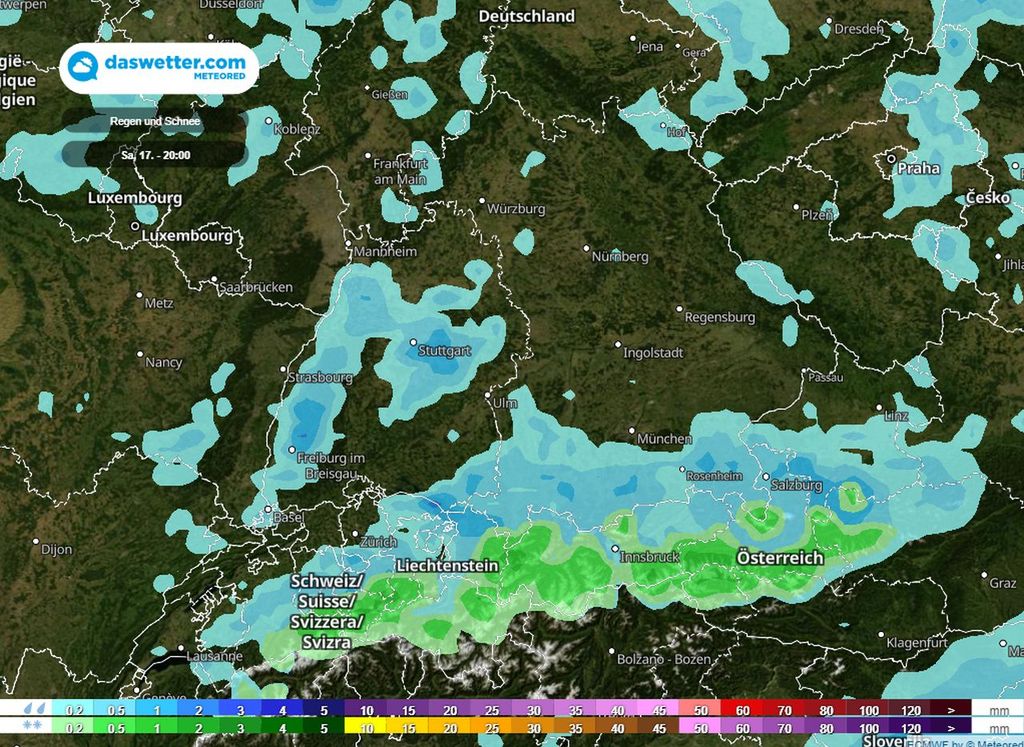 Schnee, alpen, wintereinbruch