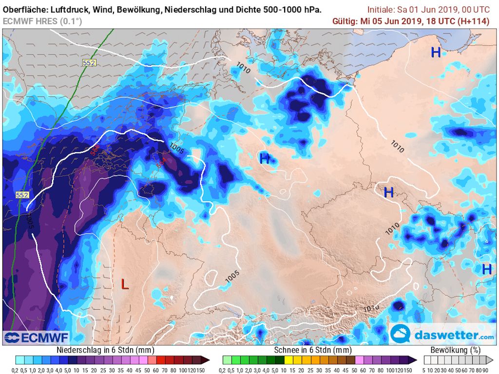 Unwetter am Mittwoch