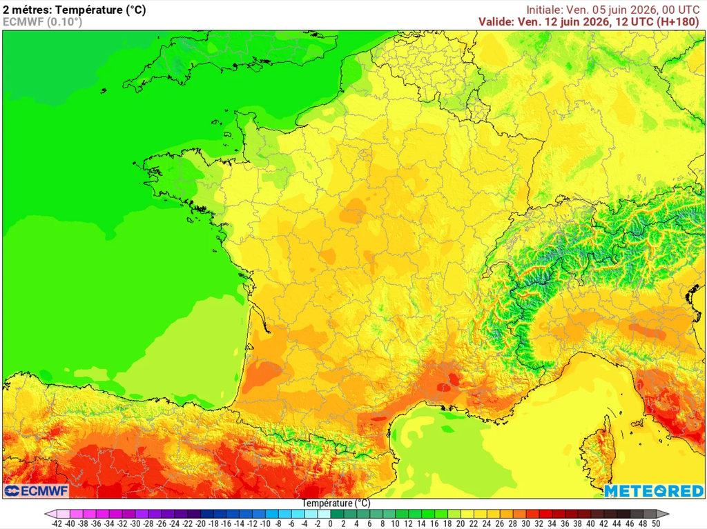 Une chaleur modérée concernerait une bonne partie de la France d'ici la deuxième partie de semaine.