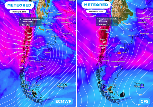 &iexcl;Es oficial! Dos sistemas frontales dejar&aacute;n m&aacute;s de 200 mm en Chile: estas ser&aacute;n las zonas m&aacute;s afectadas
