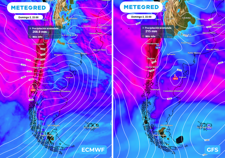 &iexcl;Es oficial! Dos sistemas frontales dejar&aacute;n m&aacute;s de 200 mm en Chile: estas ser&aacute;n las zonas m&aacute;s afectadas