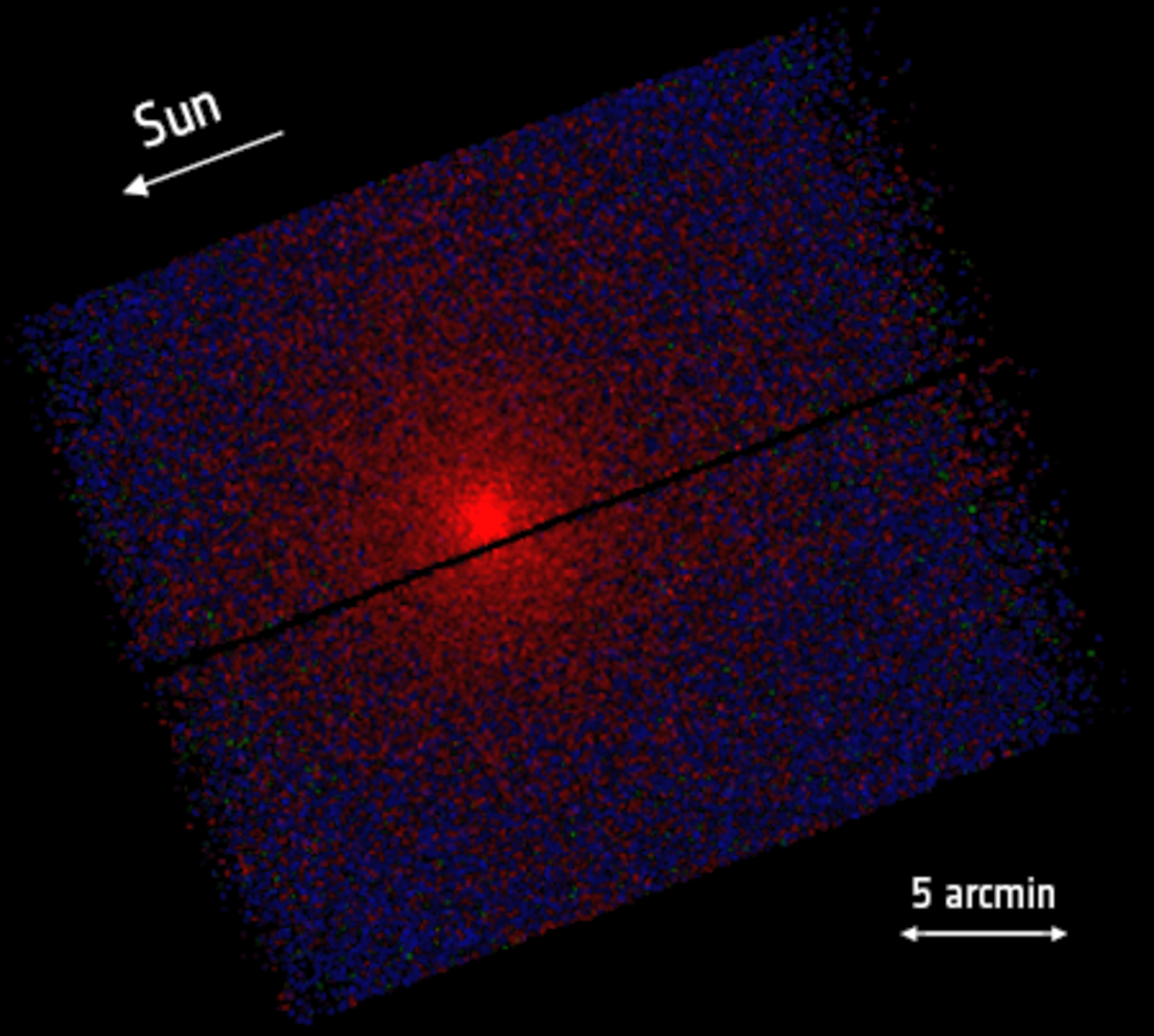 El cometa 3I/ATLAS captado en rayos X por el observatorio espacial de rayos X XMM-Newton. Crédito: ESA/XMM-Newton/C. Lisse, S. Cabot & the XMM ISO Team