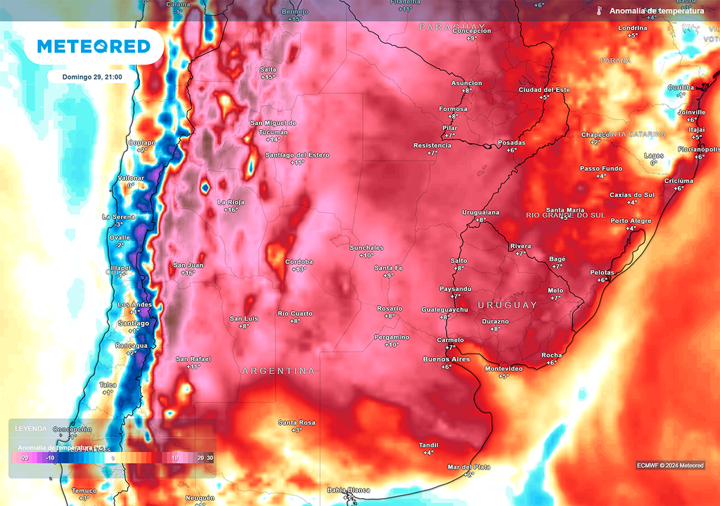 Calor, Anomalía, Temperatura, Argentina, Buenos Aires, Pronóstico