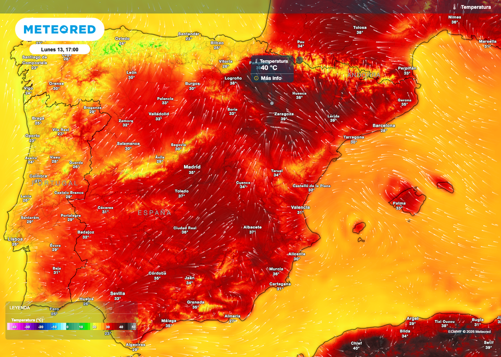 A partir del domingo-lunes, llegará a la mitad este de la Península y a Baleares una masa de aire africano muy cálido que provocará en toda esa área una intensificación del calor.