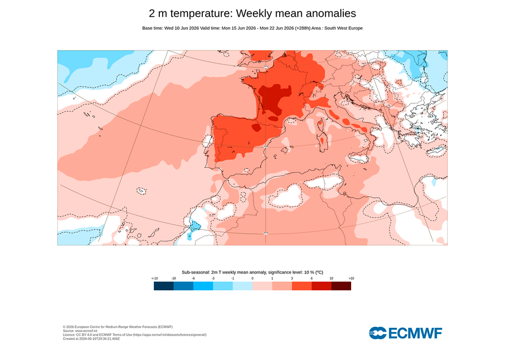 Se esperan temperaturas muy por encima de la media durante la próxima semana en el suroeste de Europa.