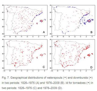 España y los tornados