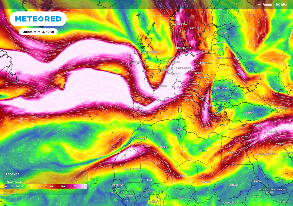 Um jato polar ondulante e intenso resulta numa maior influência atlântica, contribuindo, acima de tudo, para temperaturas mais baixas no litoral, assim como mais nebulosidade e mais vento.