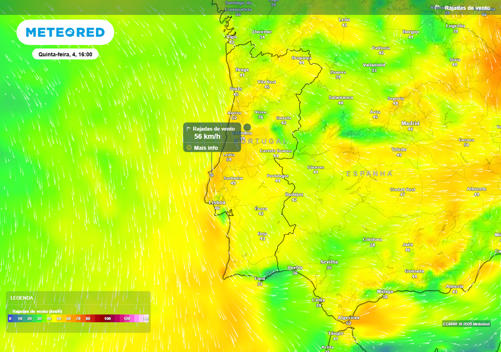 Como já foi referido noutras previsões da Meteored Portugal, esta primeira semana de junho será marcada por aumentos temporários da nebulosidade, intensificação da nortada (vento de noroeste), temperaturas mais frescas geradas pela entrada e permanência temporária de ar frio de origem polar marítima e alguns episódios de chuva fraca ou chuviscos, sobretudo no litoral das regiões Norte e Centro.