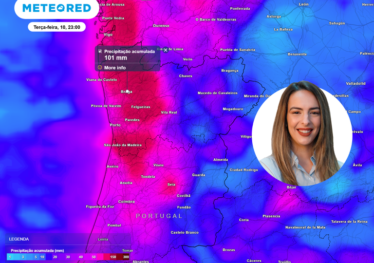 Especialista Joana Campos revela o dia mais chuvoso da semana em Braga: esperam-se acumulados at&eacute; 66 mm em 24h