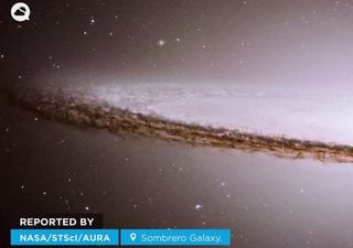 Espectaculares imágenes de la galaxia Sombrero captadas por el Telescopio Espacial Hubble