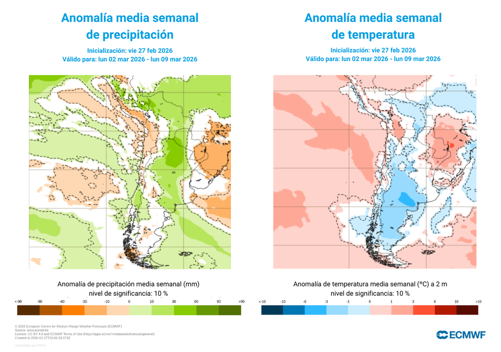Con lluvias y el avance de una masa de aire frío. El comienzo de marzo será otoñal en varias regiones de Chile.