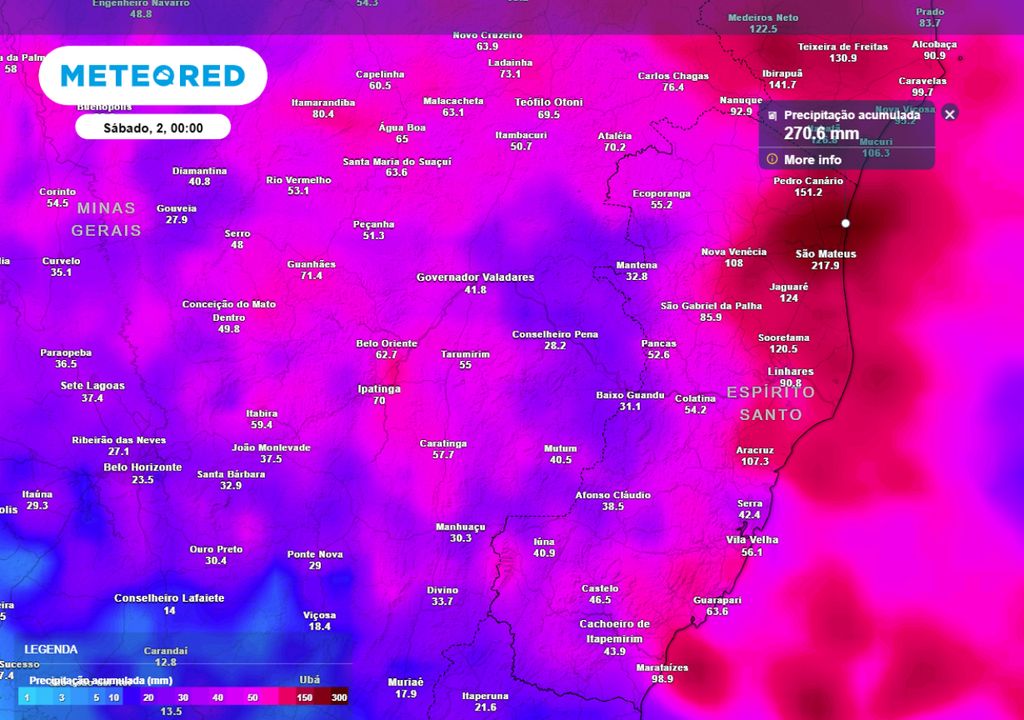 previsão precipitação acumulada