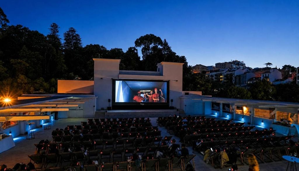 Há filmes, pipocas e mantas. Foto: @cinecapitolio_rooftop
