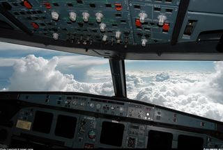 Esquivando cumulonimbos desde un avión