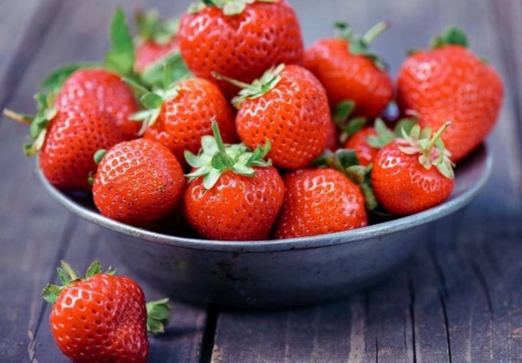 frutillas en un plato frutillas en un plato