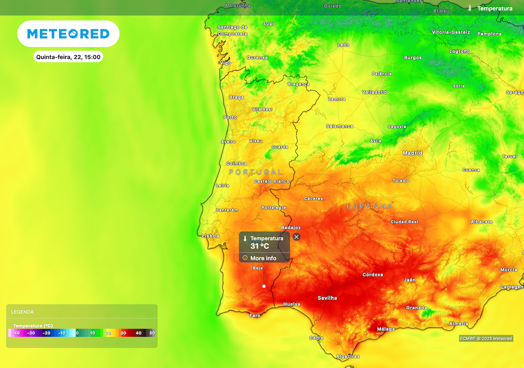 Temperaturas aumentam em Portugal Continental na quinta-feira Temperaturas aumentam em Portugal Continental na quinta-feira