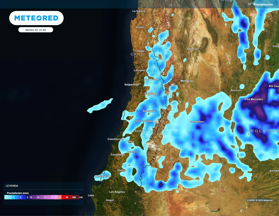 mapa de precipitación.