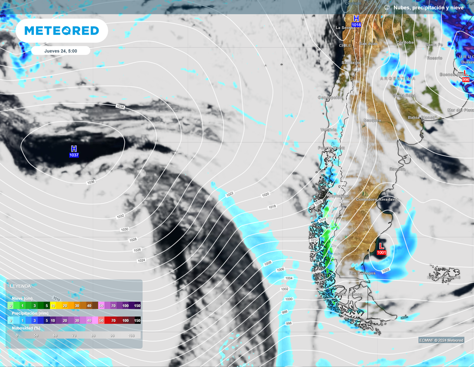 mapaq de lluvia y nieve.