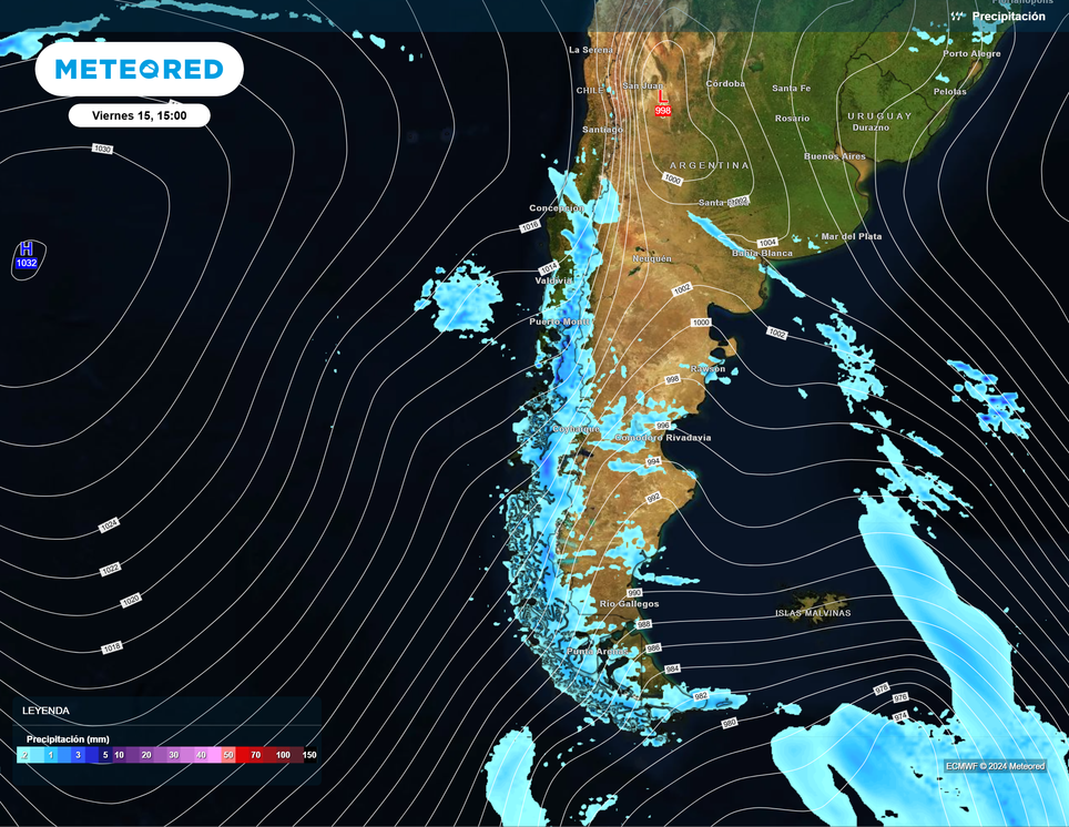 mapa de precipitación