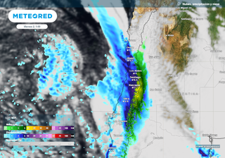 Esta es la cantidad de agua que se espera en Chile los próximos 7 días