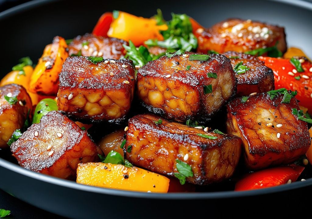 tempeh salteado tempeh salteado