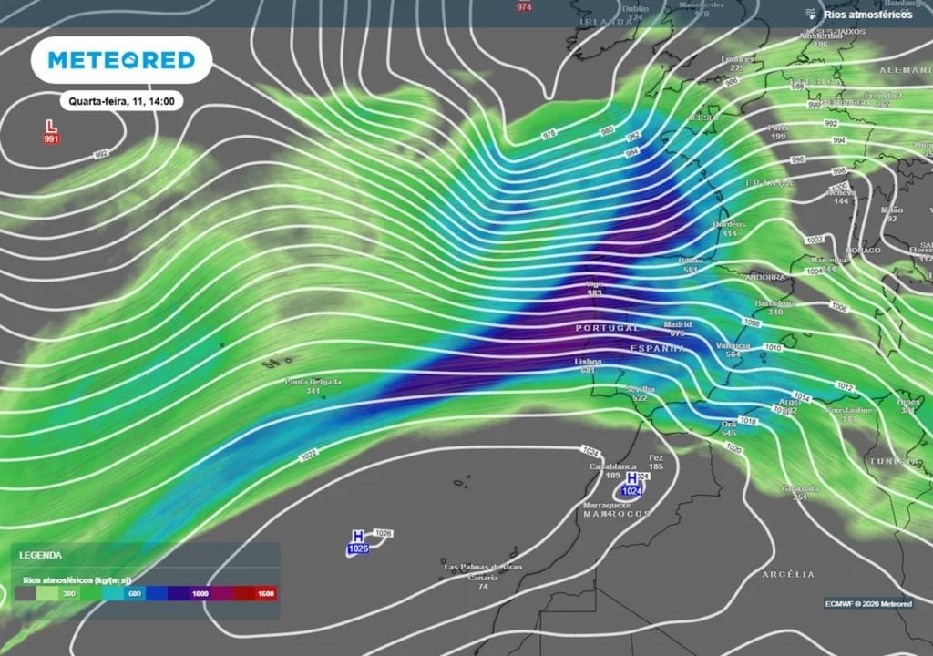 Entre janeiro e fevereiro inúmeros rios atmosféricos ligaram as Caraíbas a Portugal continental.