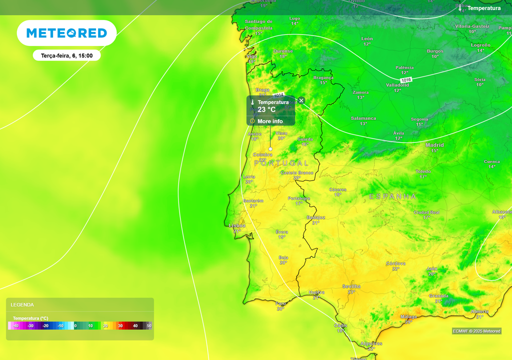 temperatura à superfície temperatura à superfície