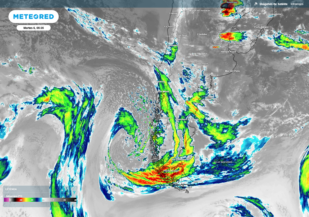 imagen satelital de nubes imagen satelital de nubes