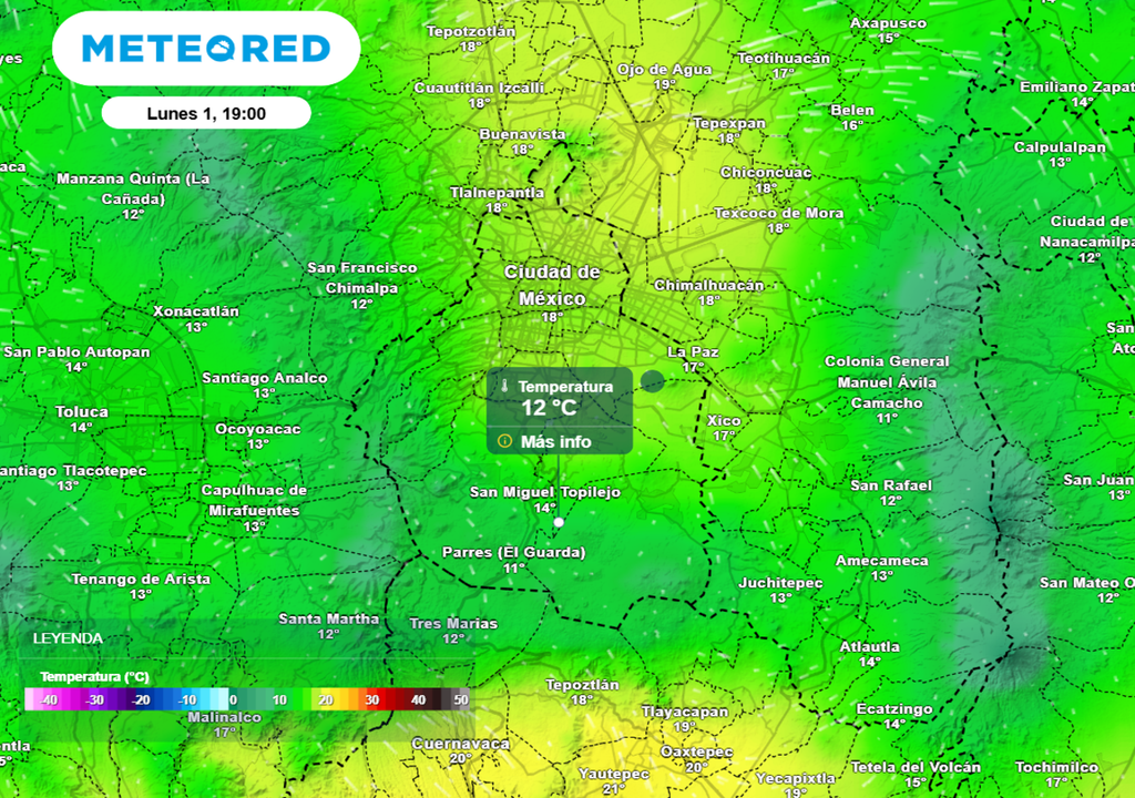 tempertaura Luego de la lluvia habrá un refrescamiento en el ambiente, la noche se tornará fría en la mayor parte de la ciudad, sobre todo en zonas donde se haya presentado tormenta.